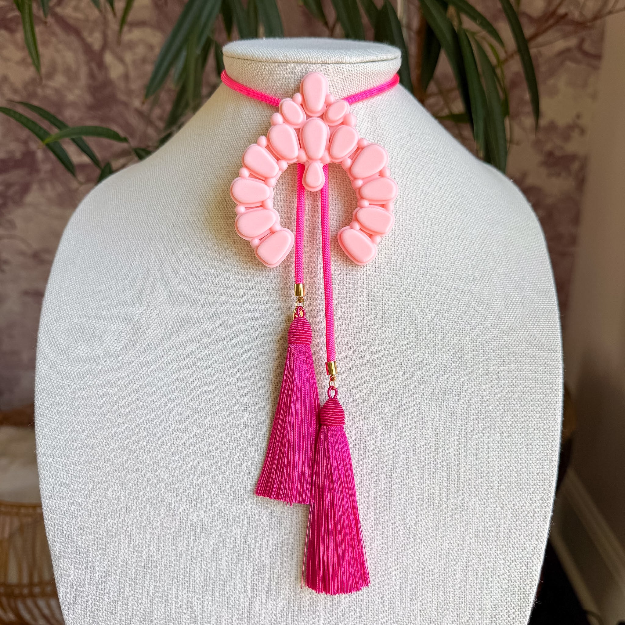 Naja Bolo Blush Pink with Neon Pink & Fuchsia