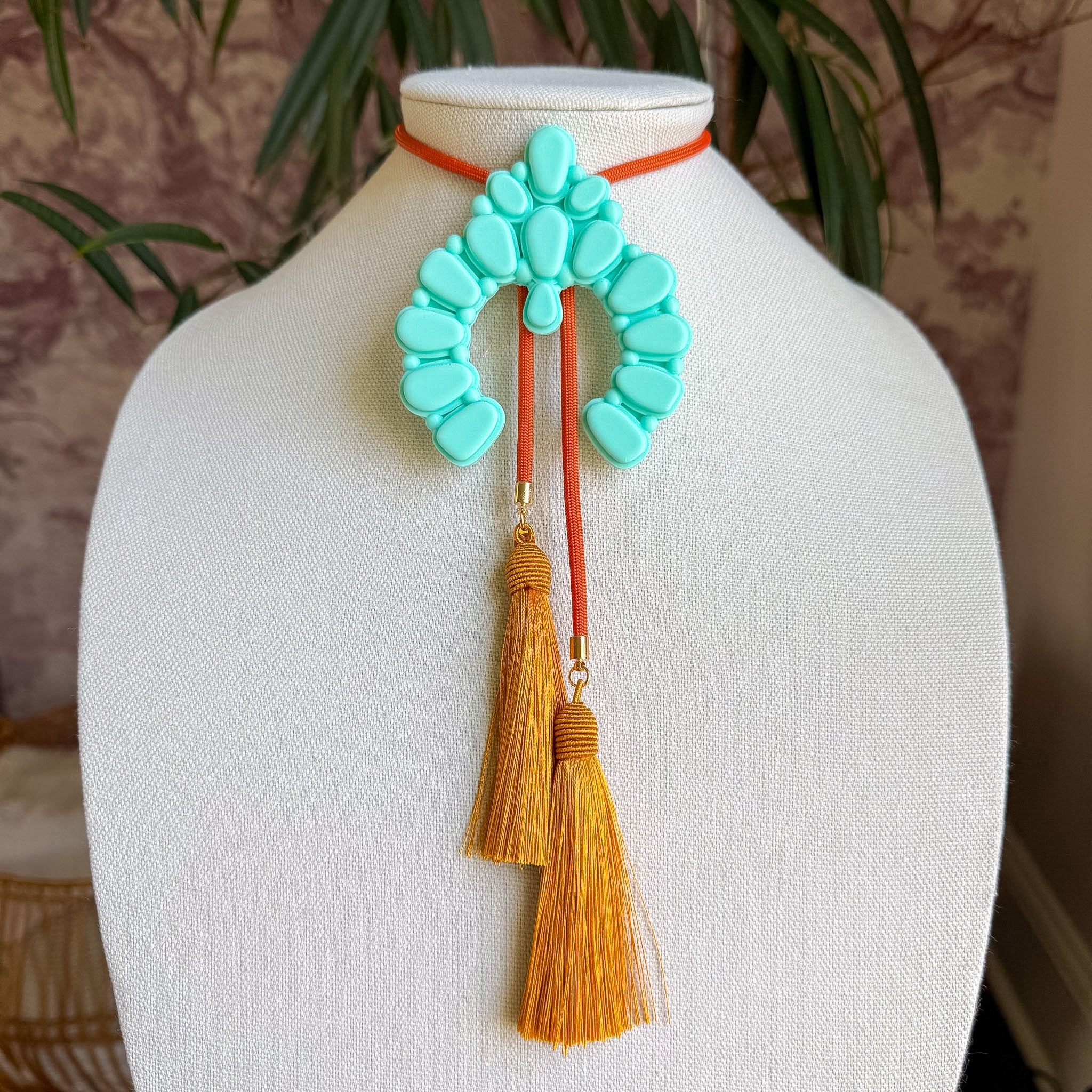 Naja Bolo Turquoise with Orange & Golden Yellow