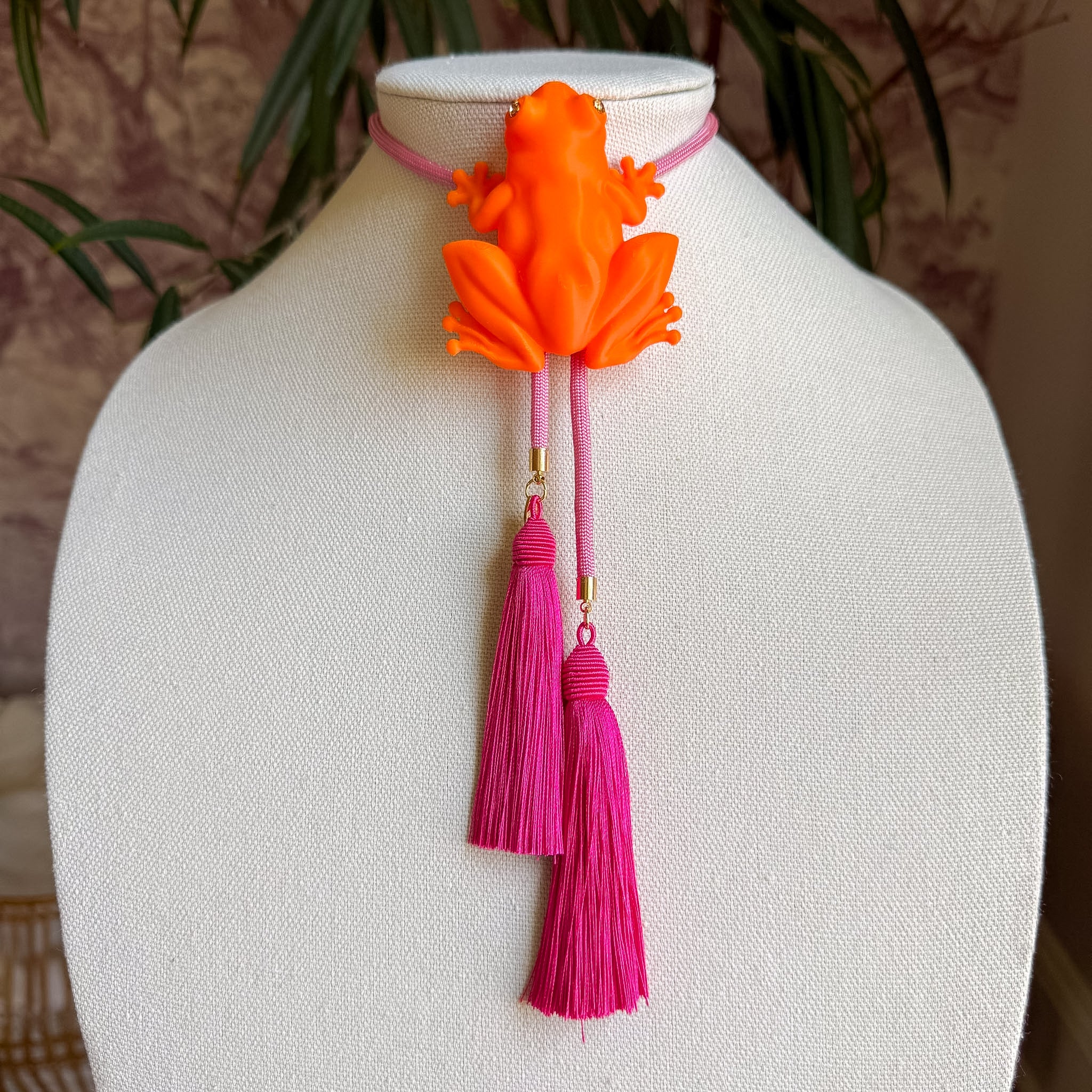 Tree Frog Bolo Orange Citrus with Bubblegum Pink & Fuchsia