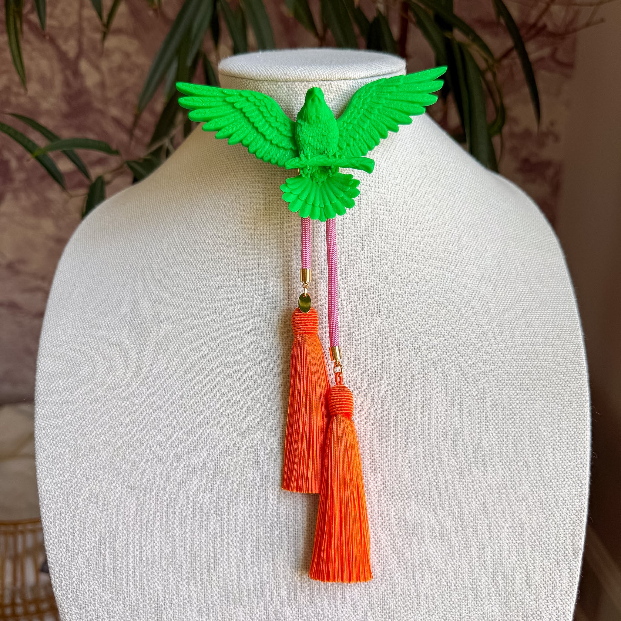 Eagle Bolo Kelly Green with Bubblegum Pink & Orange