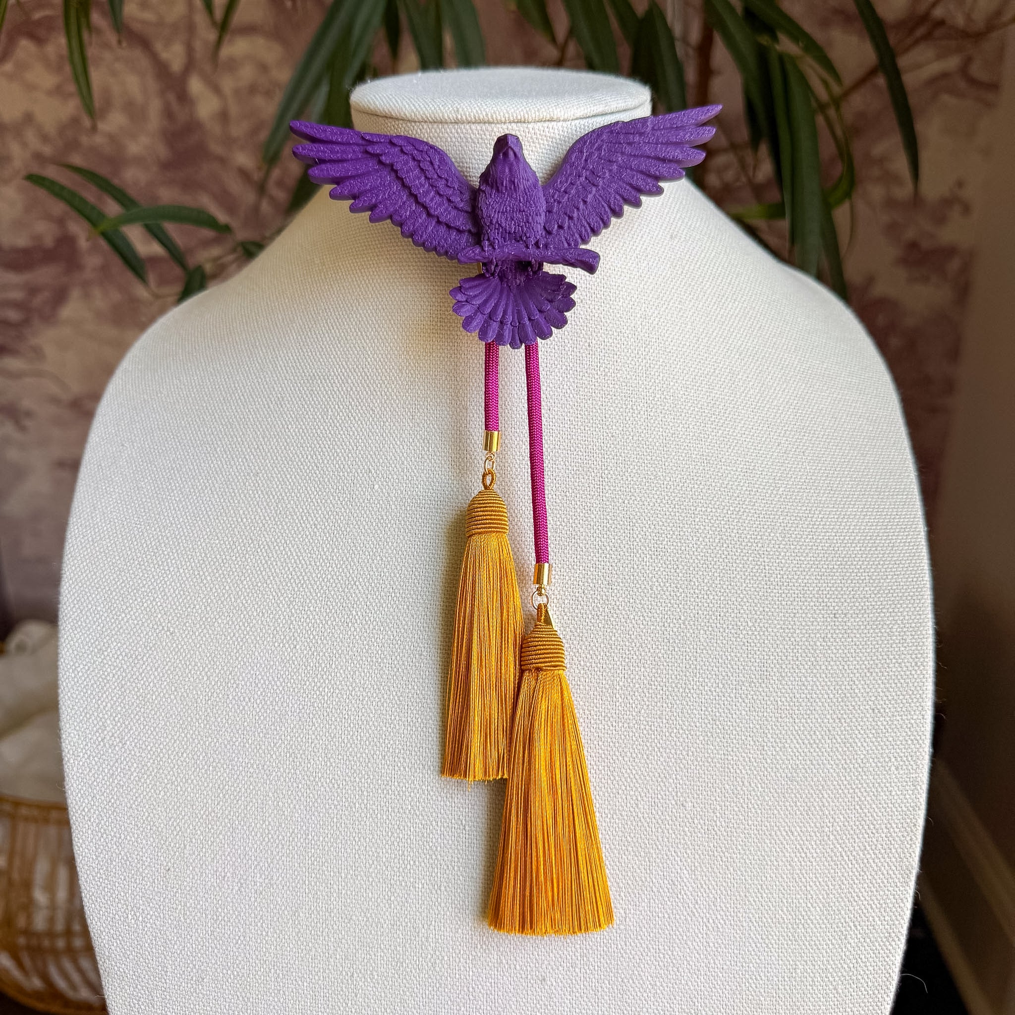 Eagle Bolo Deep Purple with Fuchsia & Golden Yellow