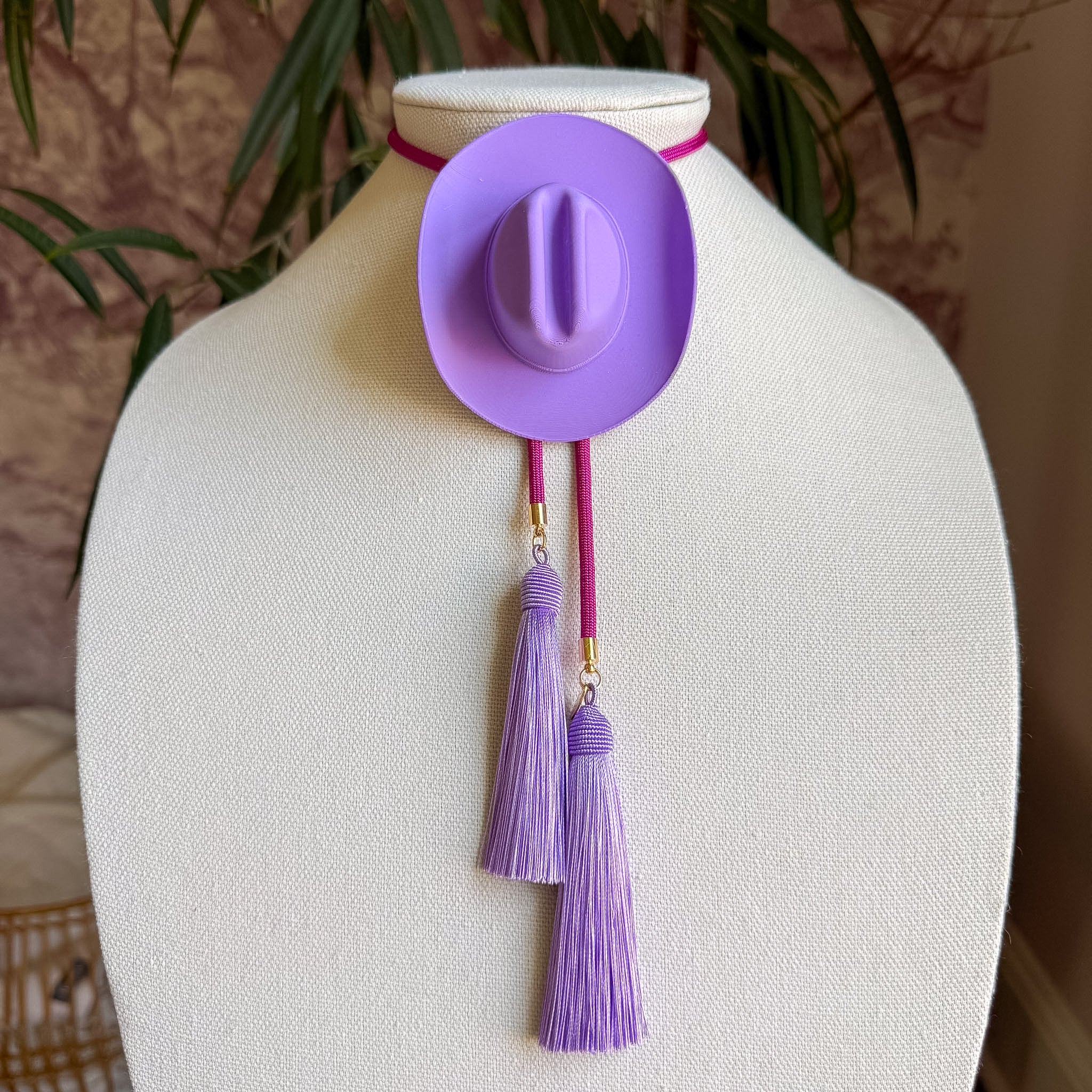 Cowboy Hat Bolo Lavender with Fuchsia & Lavender