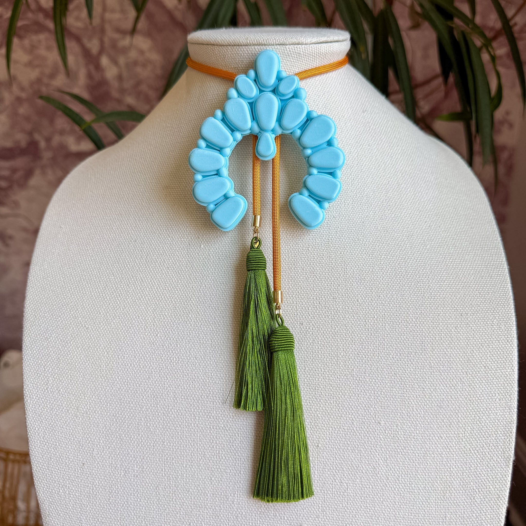 Naja Bolo Baby Blue with Golden Yellow & Olive