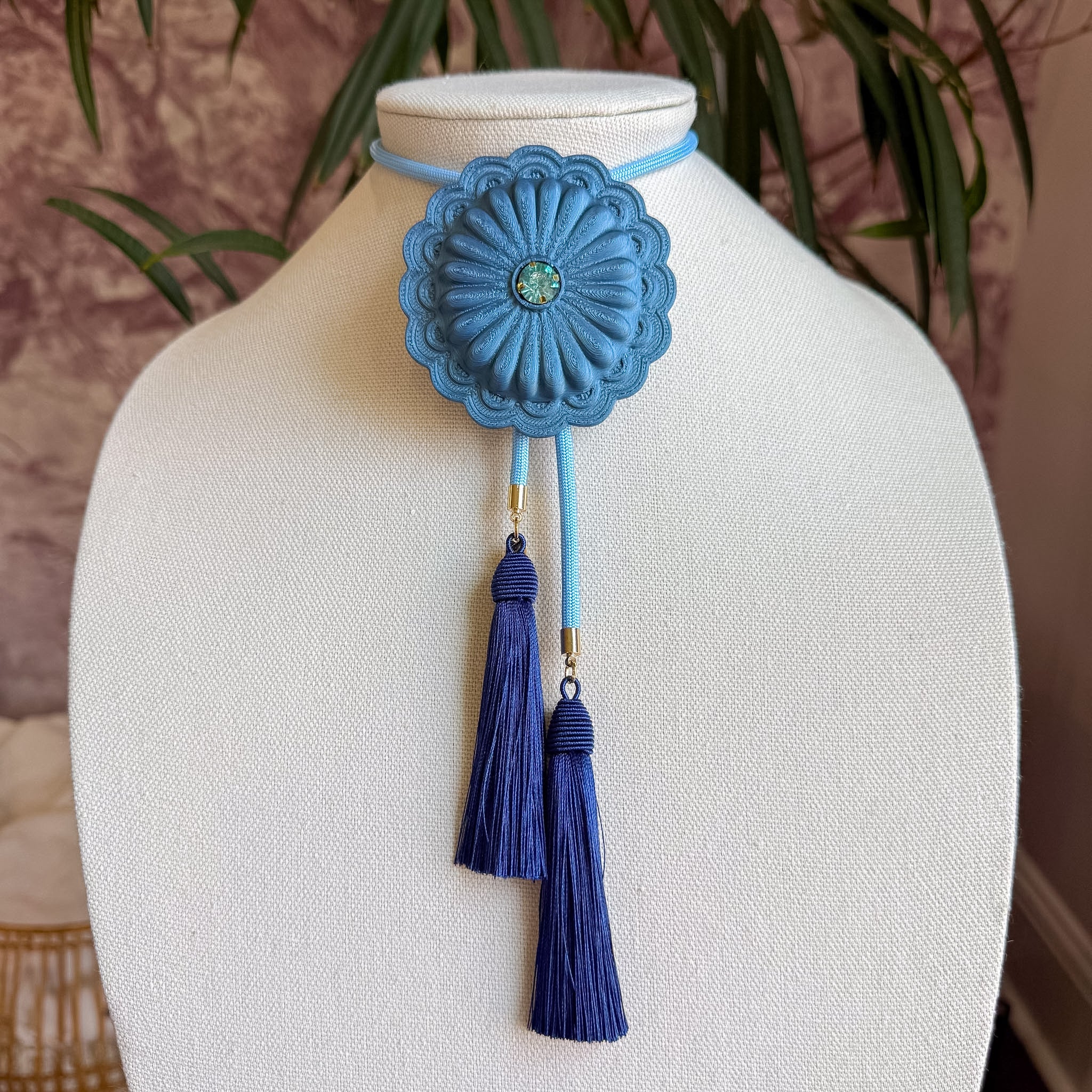 Concho Bolo Strom Blue with Baby Blue & Navy