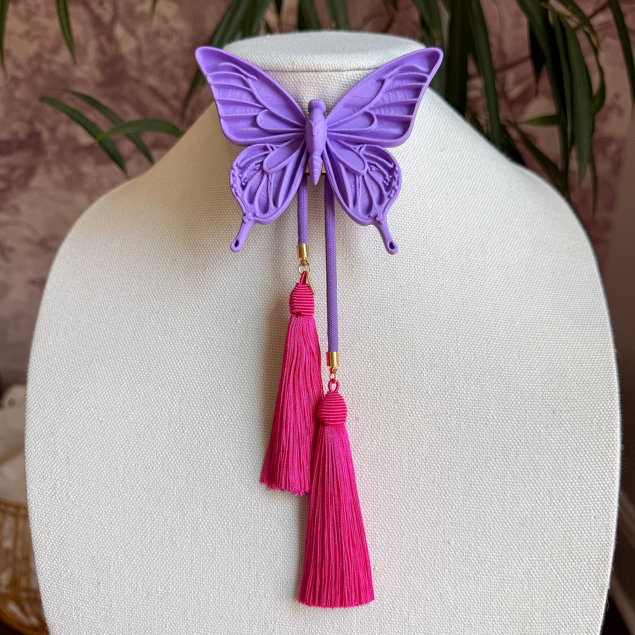 Butterfly Bolo Lavender with Lavender & Fuchsia