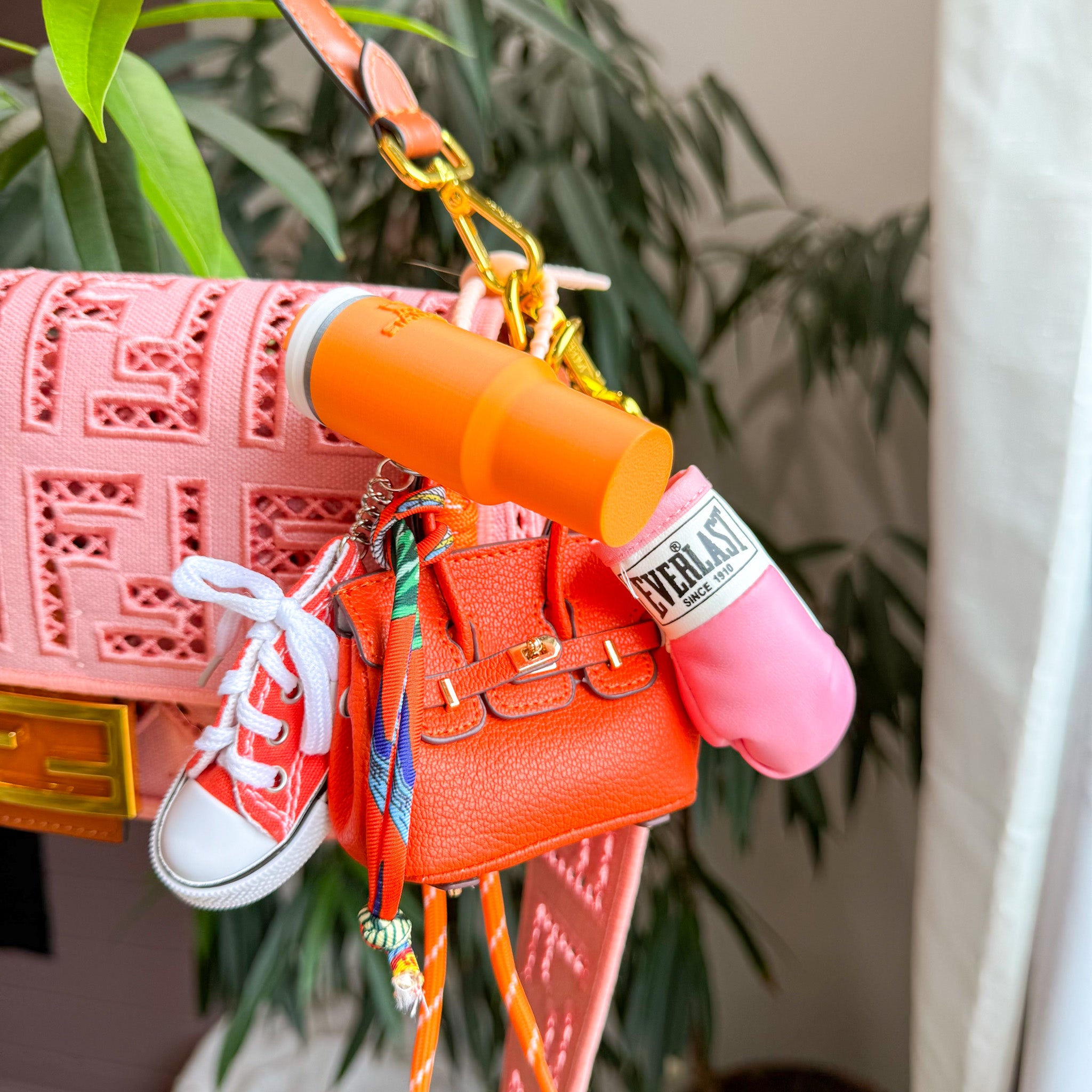 Not So "Basic B" Orange Bag Charm