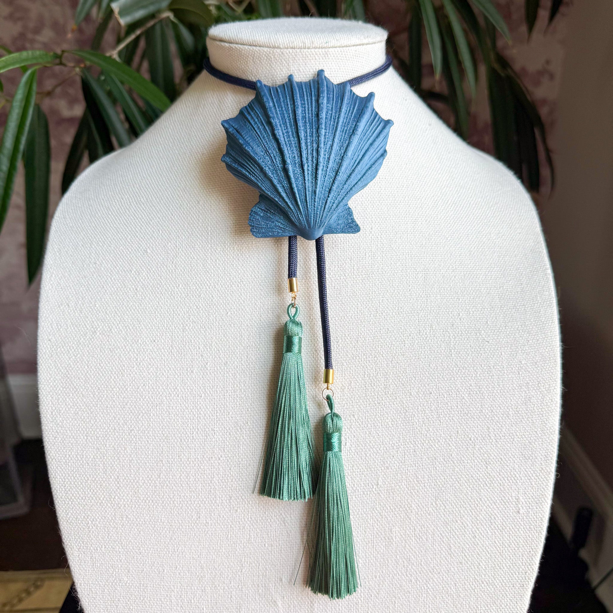 Shell Bolo Storm Blue with Navy & Peacock Blue