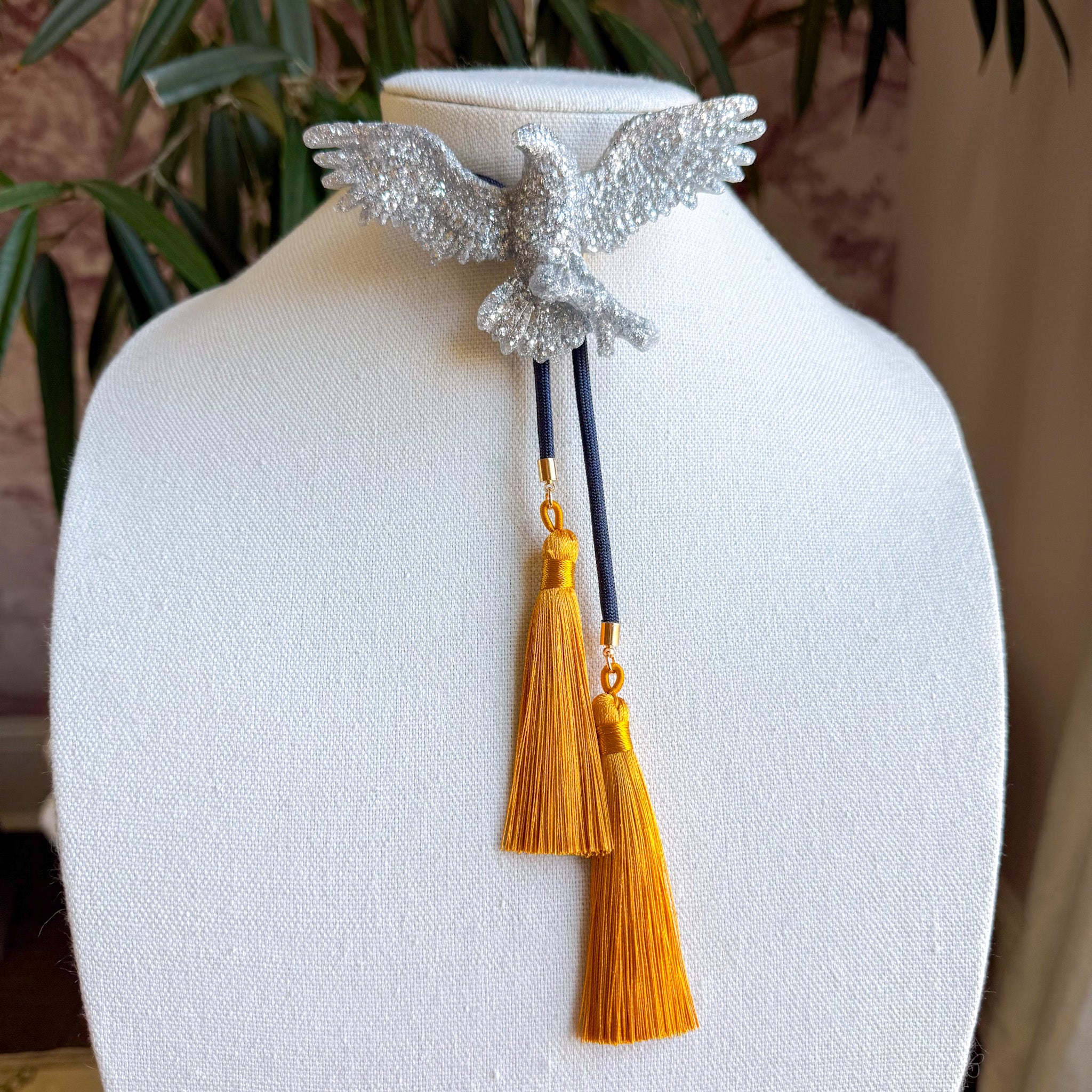 Eagle Bolo Silver with Navy & Golden Yellow