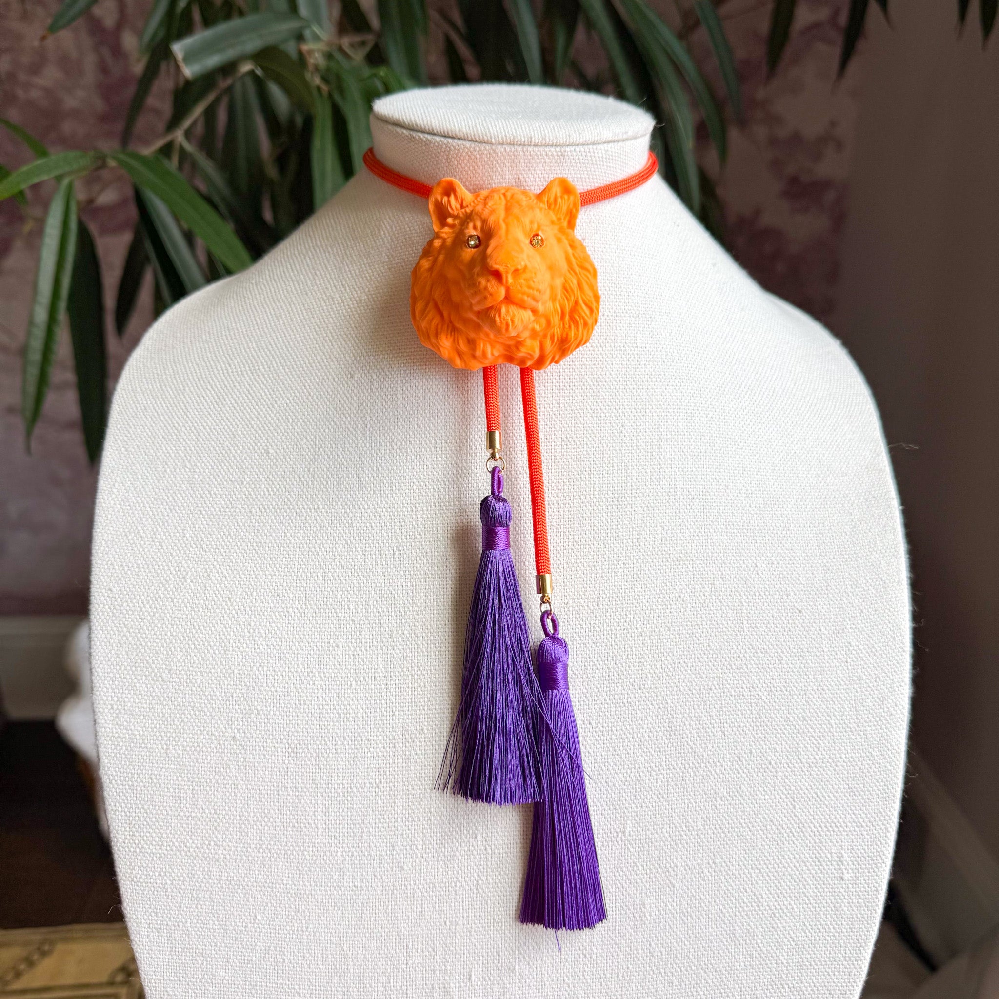 Tiger Bolo Orange Citrus with Burnt Orange & Deep Purple