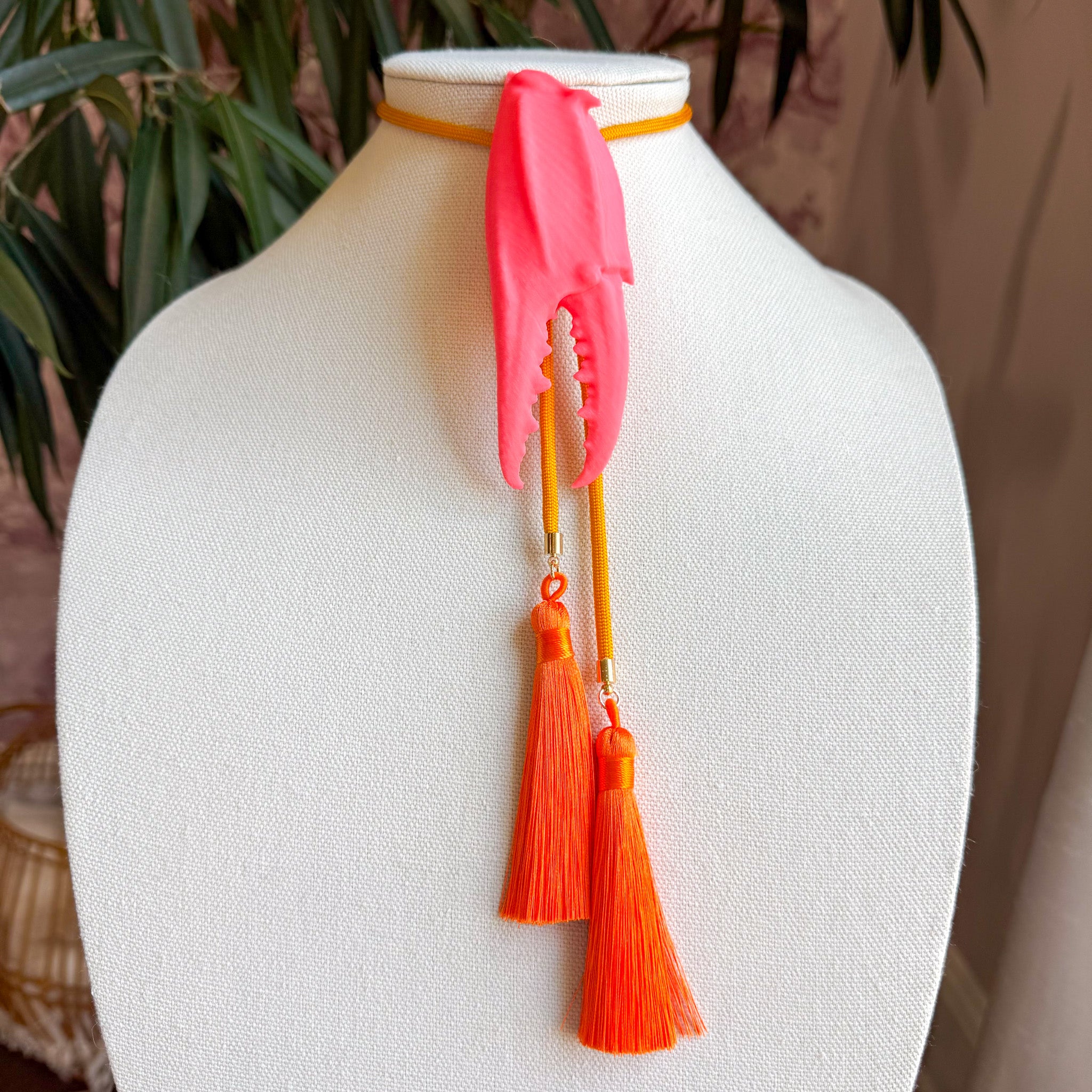 Crab Claw Bolo Punch Pink with Golden Yellow & Orange