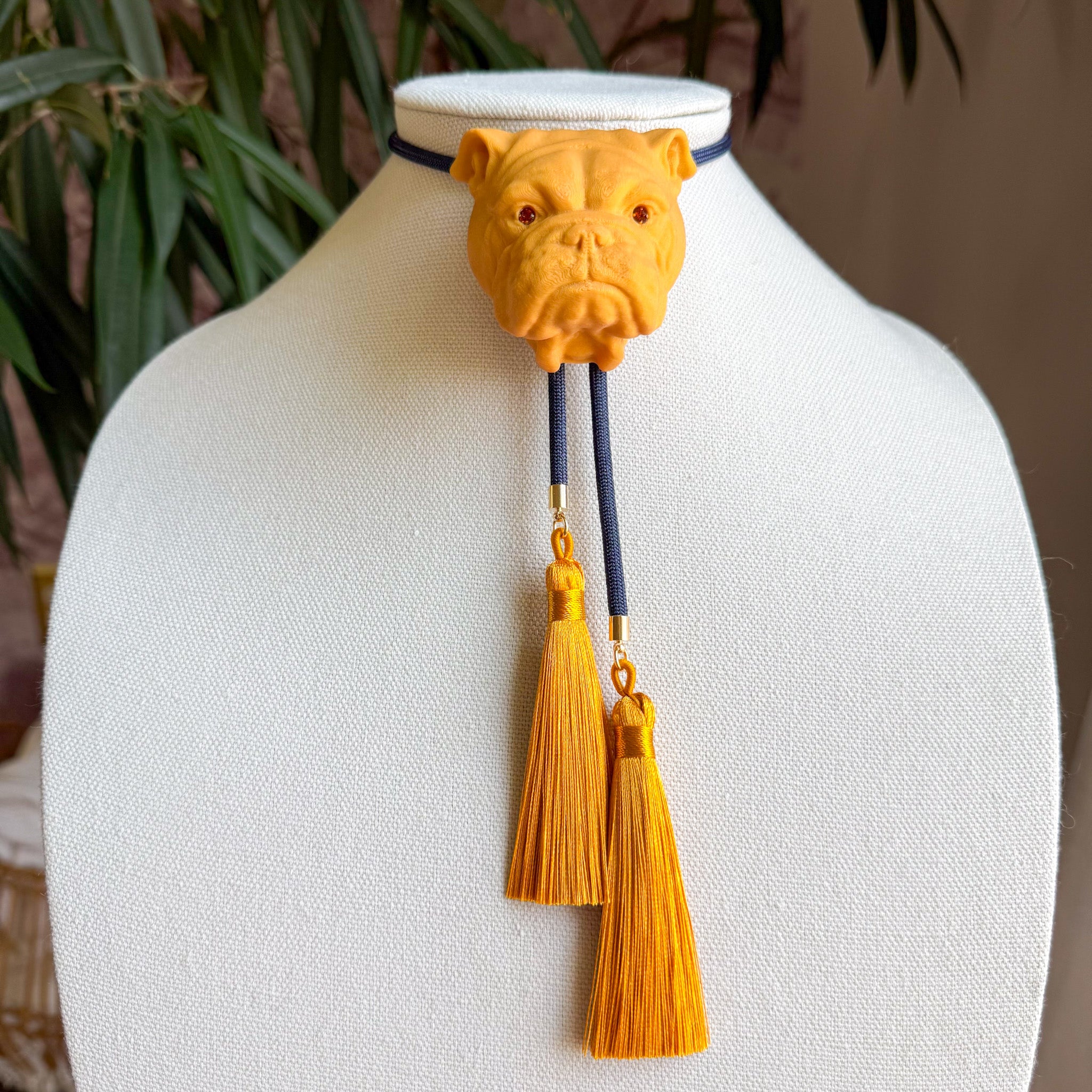 Bulldog Bolo Golden Yellow with Navy & Golden Yellow