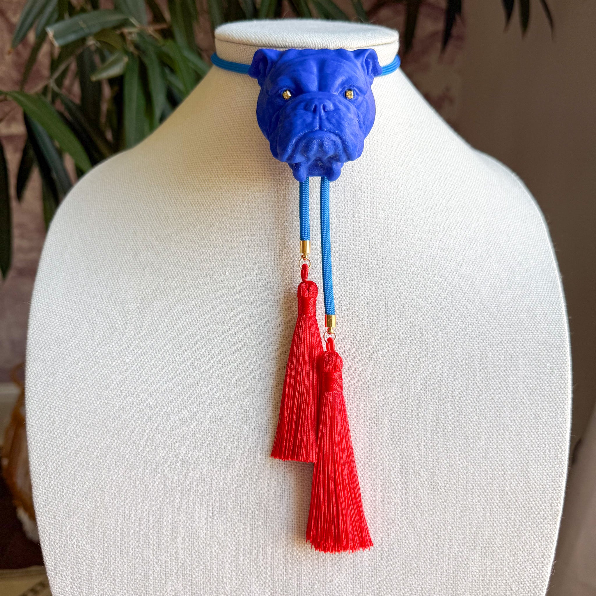 Bulldog Bolo Royal Blue with Royal Blue & Red