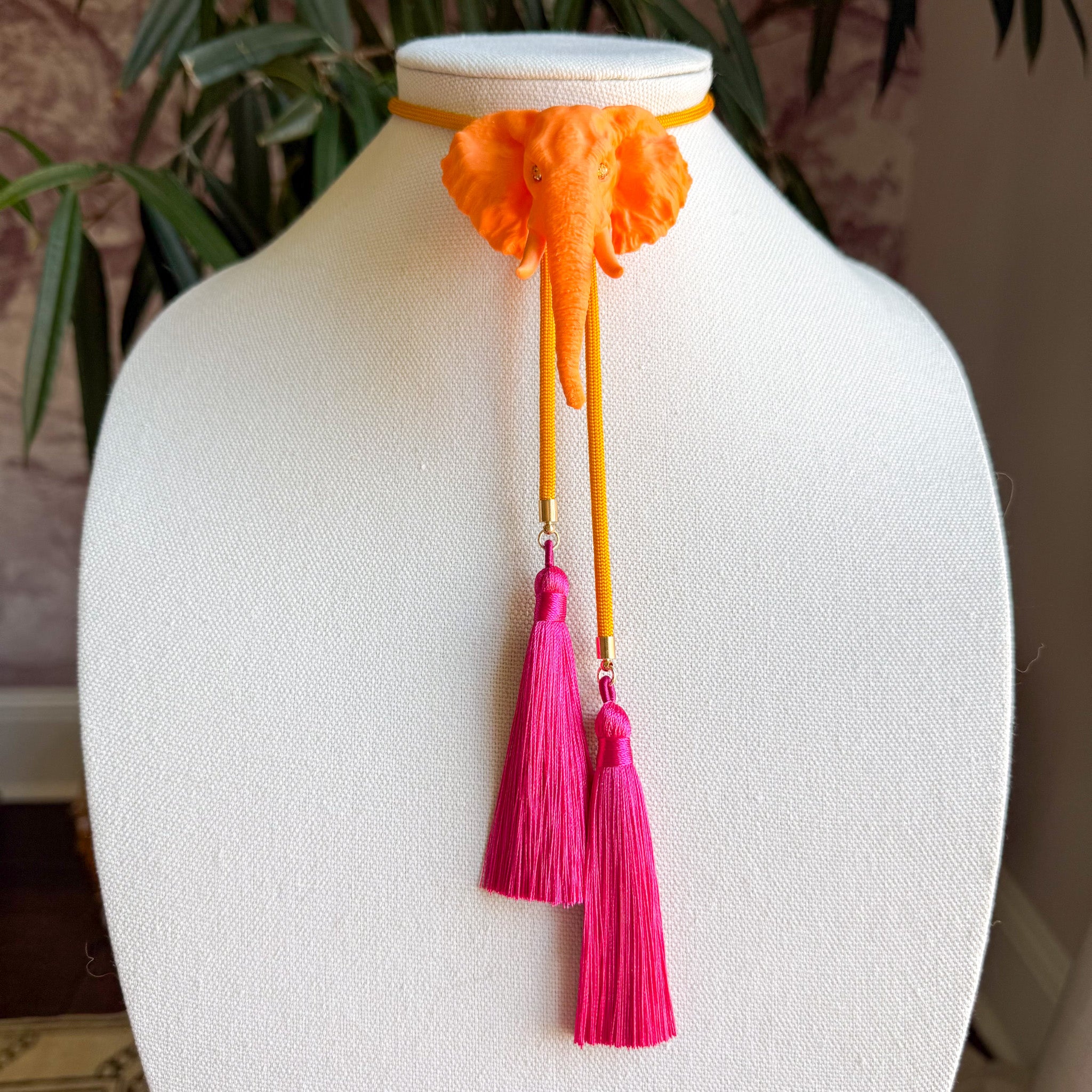 Elephant Bolo Orange Citrus with Golden Yellow & Fuchsia