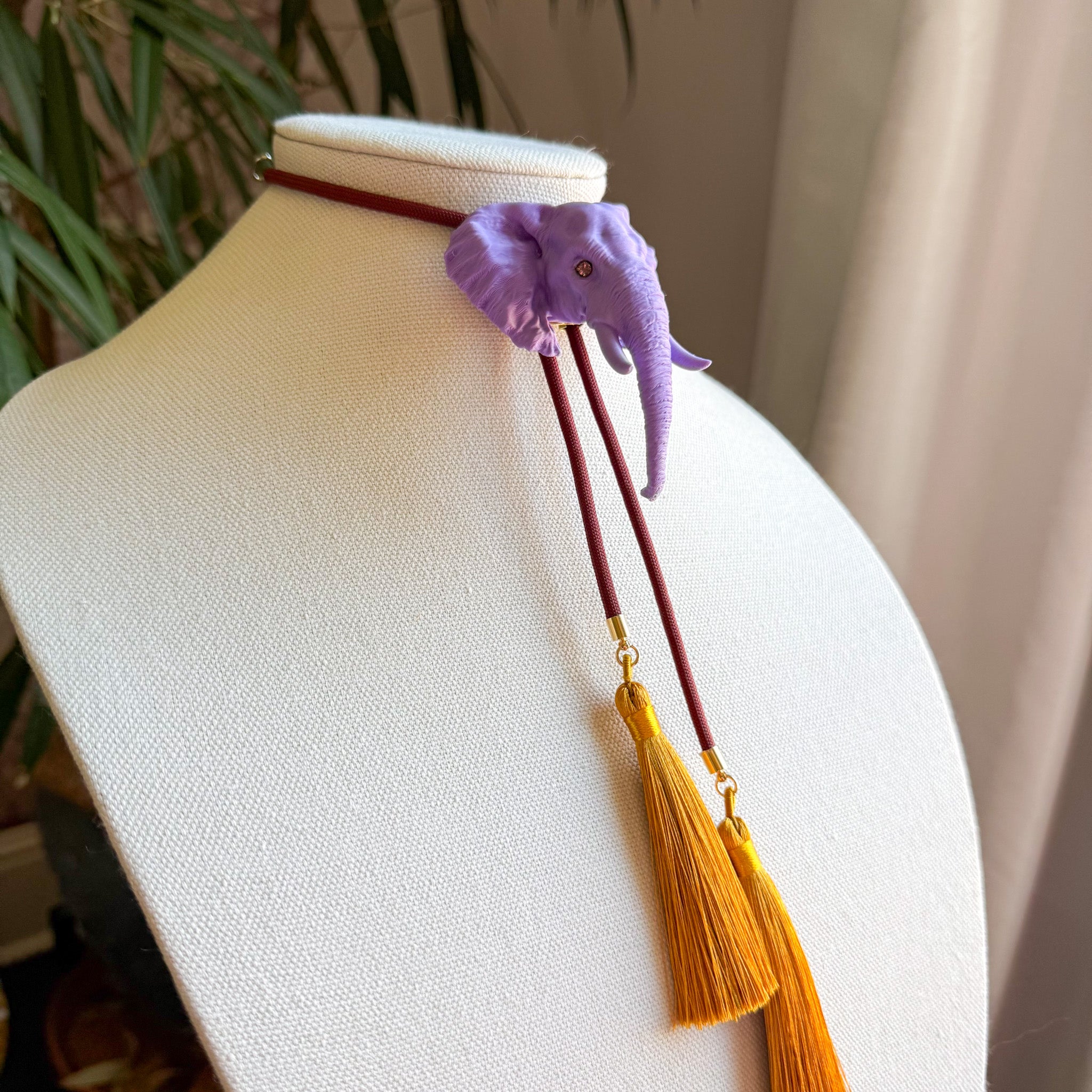 Elephant Bolo Lavender with Maroon & Golden Yellow