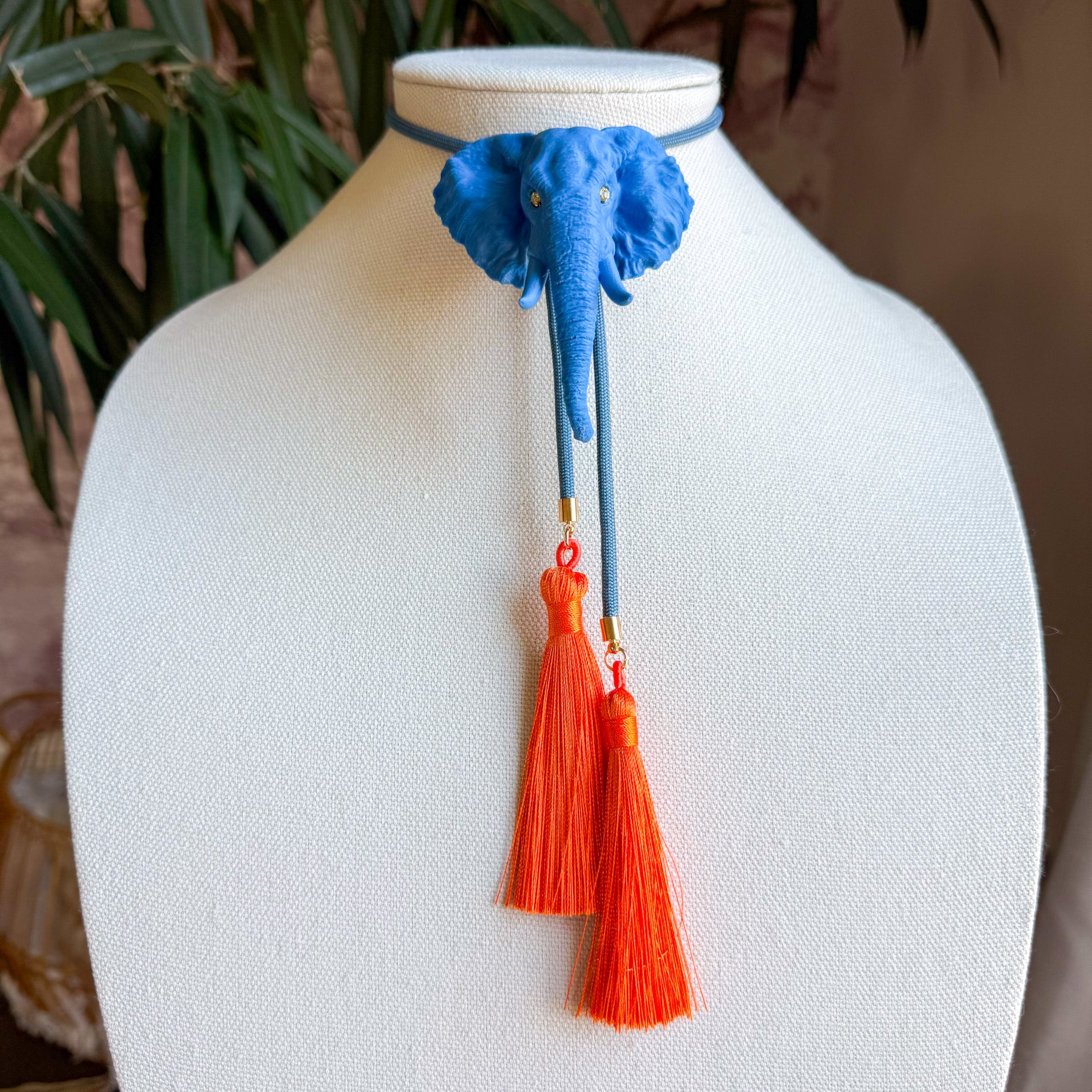 Elephant Bolo Ocean Blue with Storm Blue & Orange