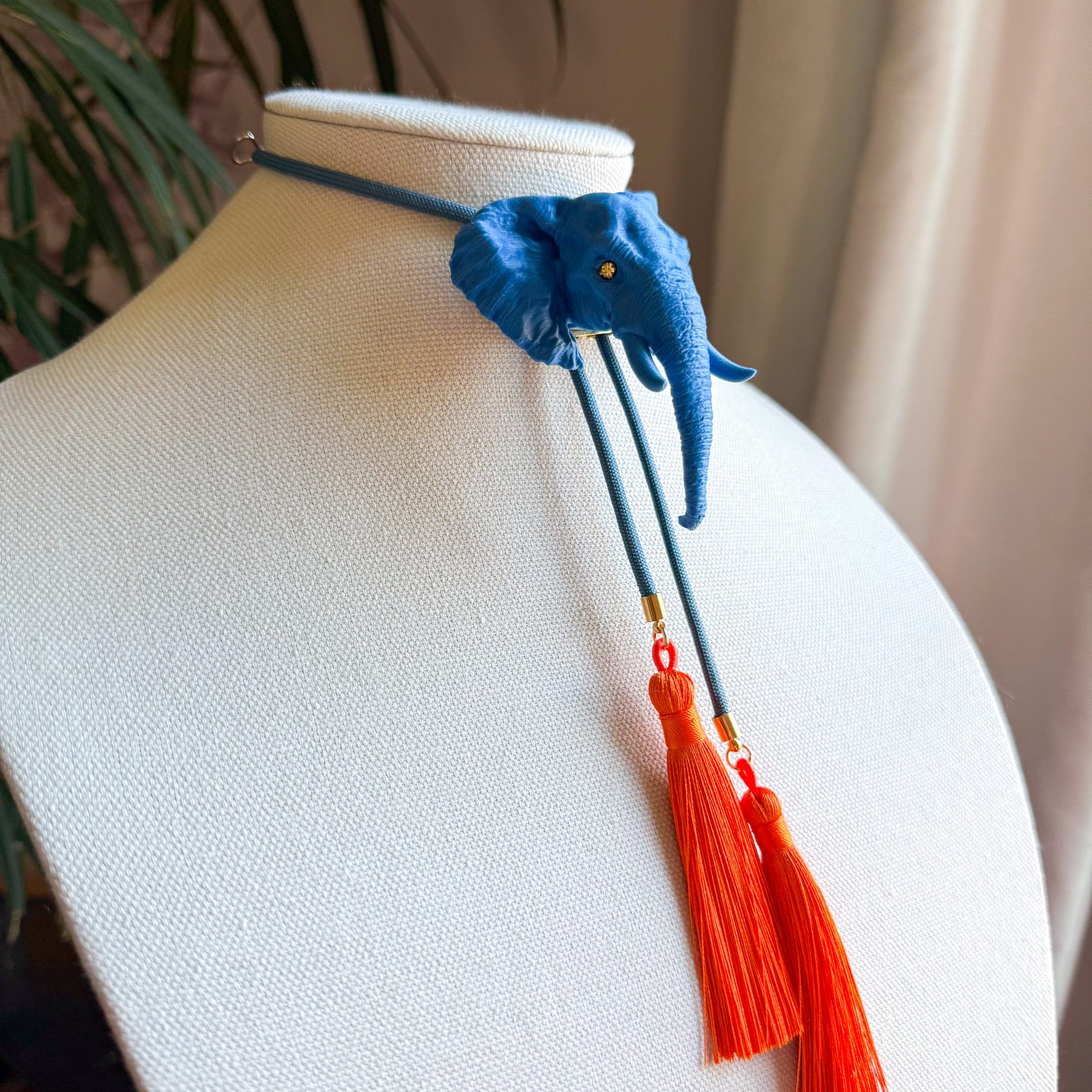 Elephant Bolo Ocean Blue with Storm Blue & Orange