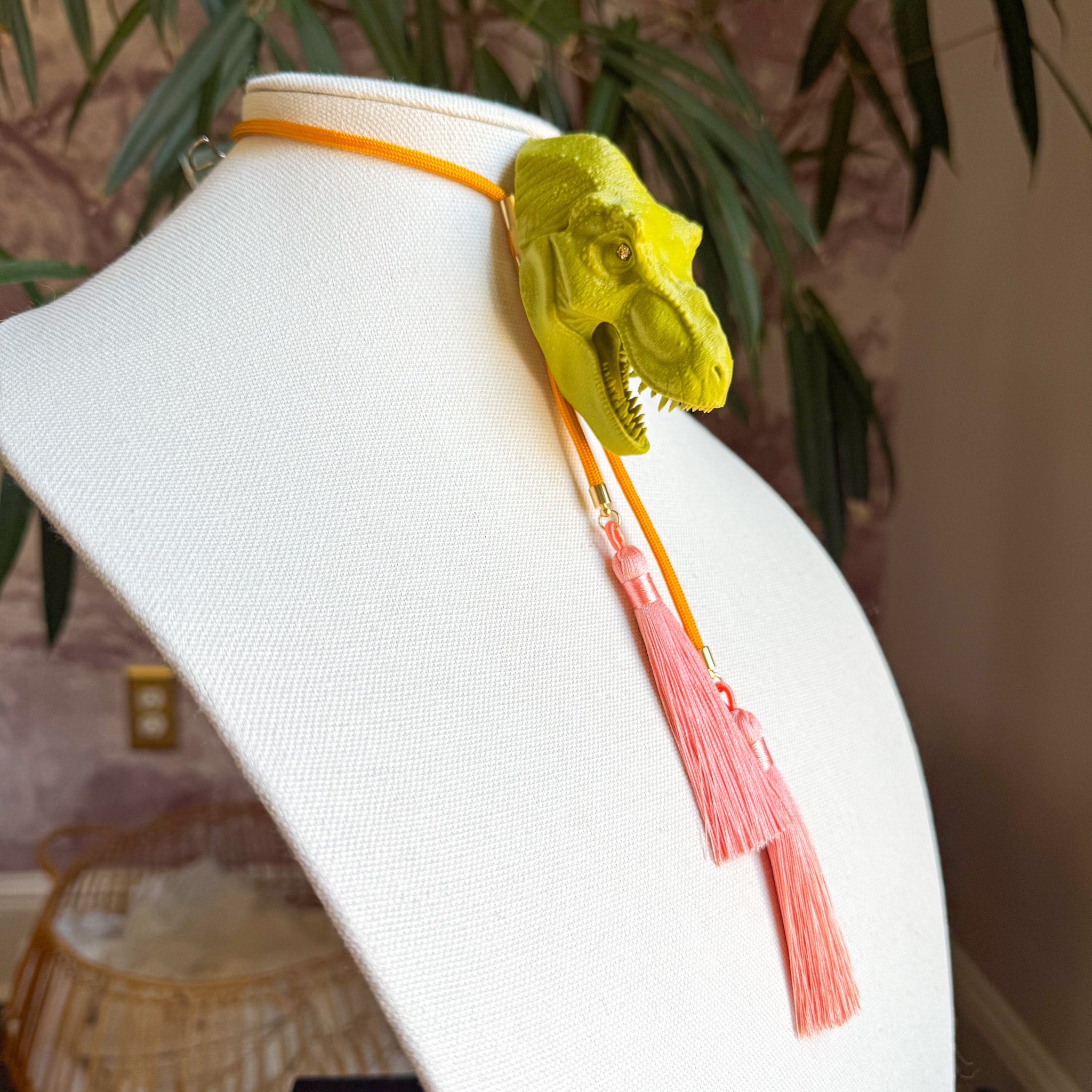 T Rex Bolo Olive Green with Golden Yellow & Peach