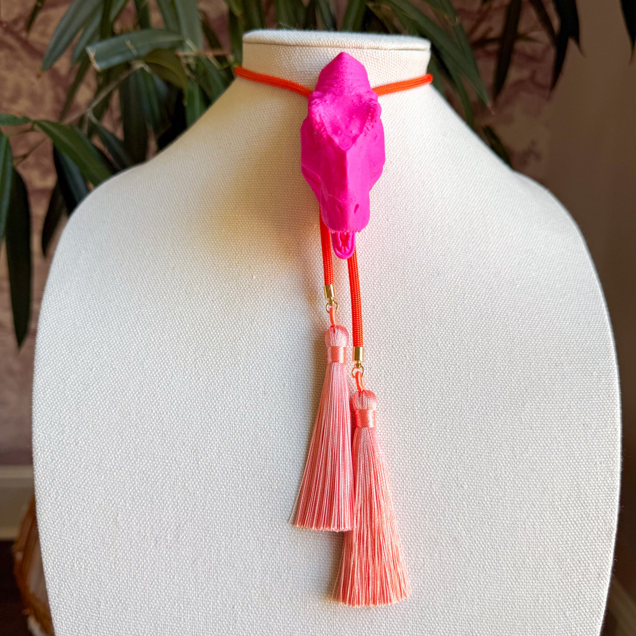T Rex Bolo Flamingo Pink with Solar Orange & Peach