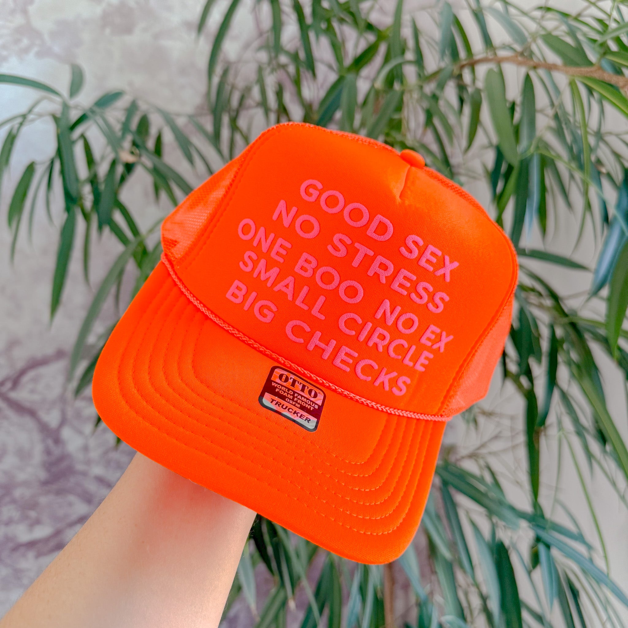 Personal Anthem Neon Orange Trucker Hat