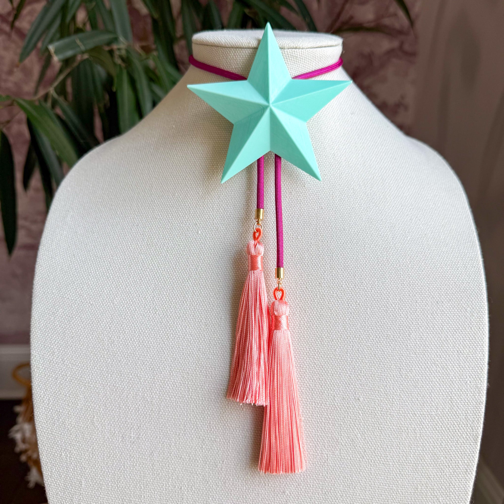 Lone Star Bolo Turquoise with Fuchsia & Peach