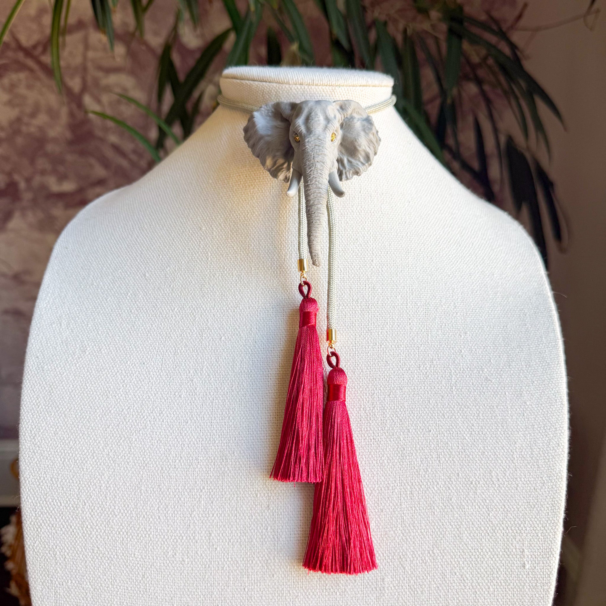 Elephant Bolo Gray with Gray & Crimson