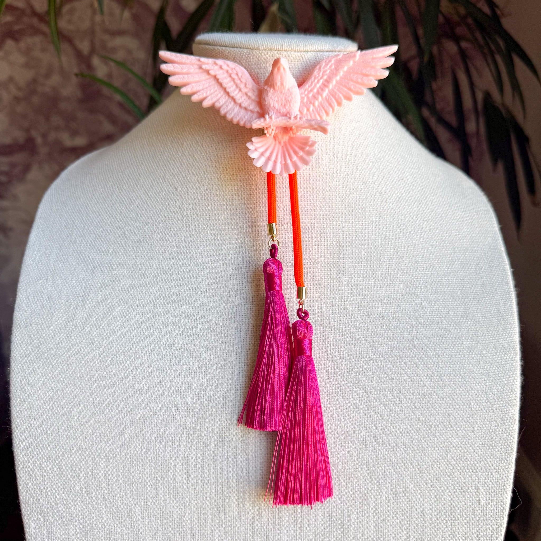 Eagle Bolo Blush Pink with Neon Orange & Fuchsia