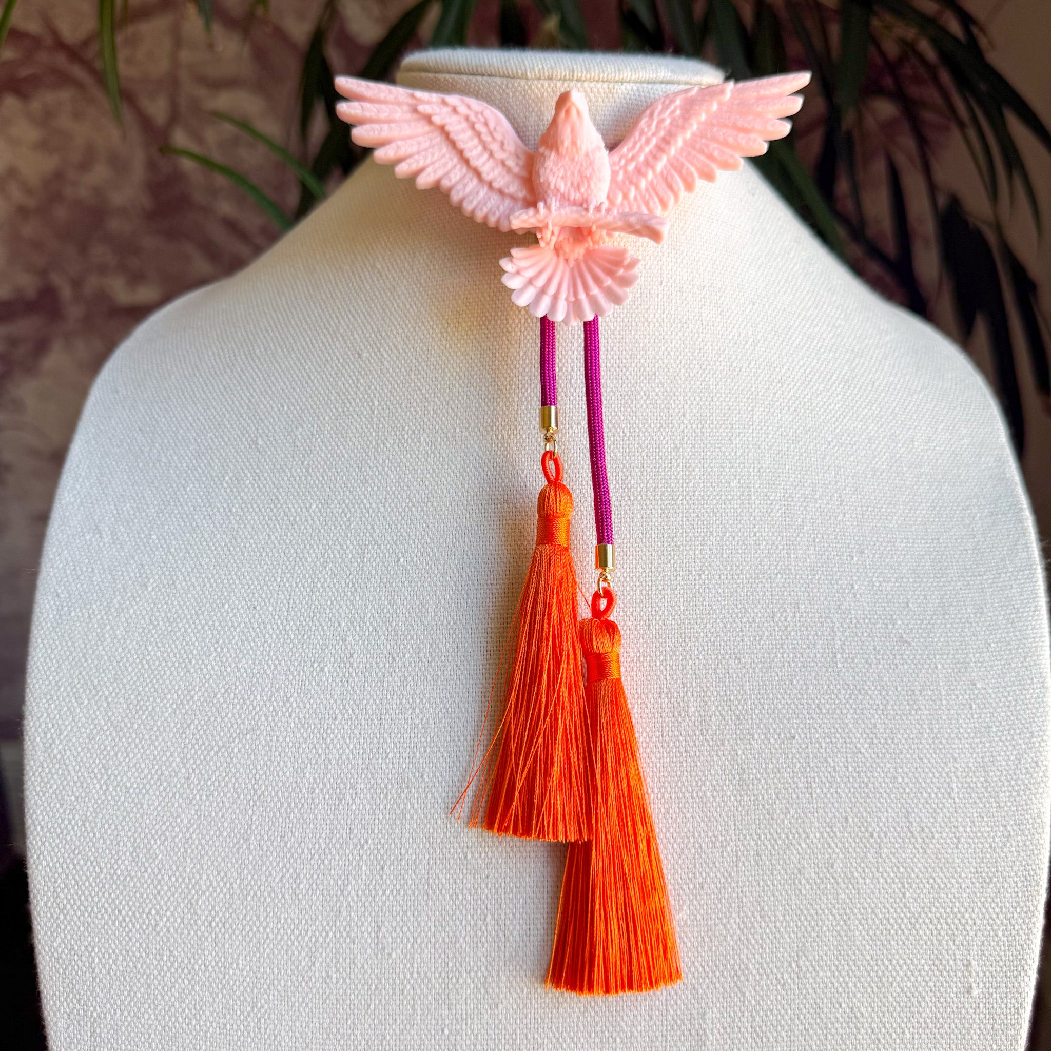 Eagle Bolo Blush Pink with Fuchsia & Orange