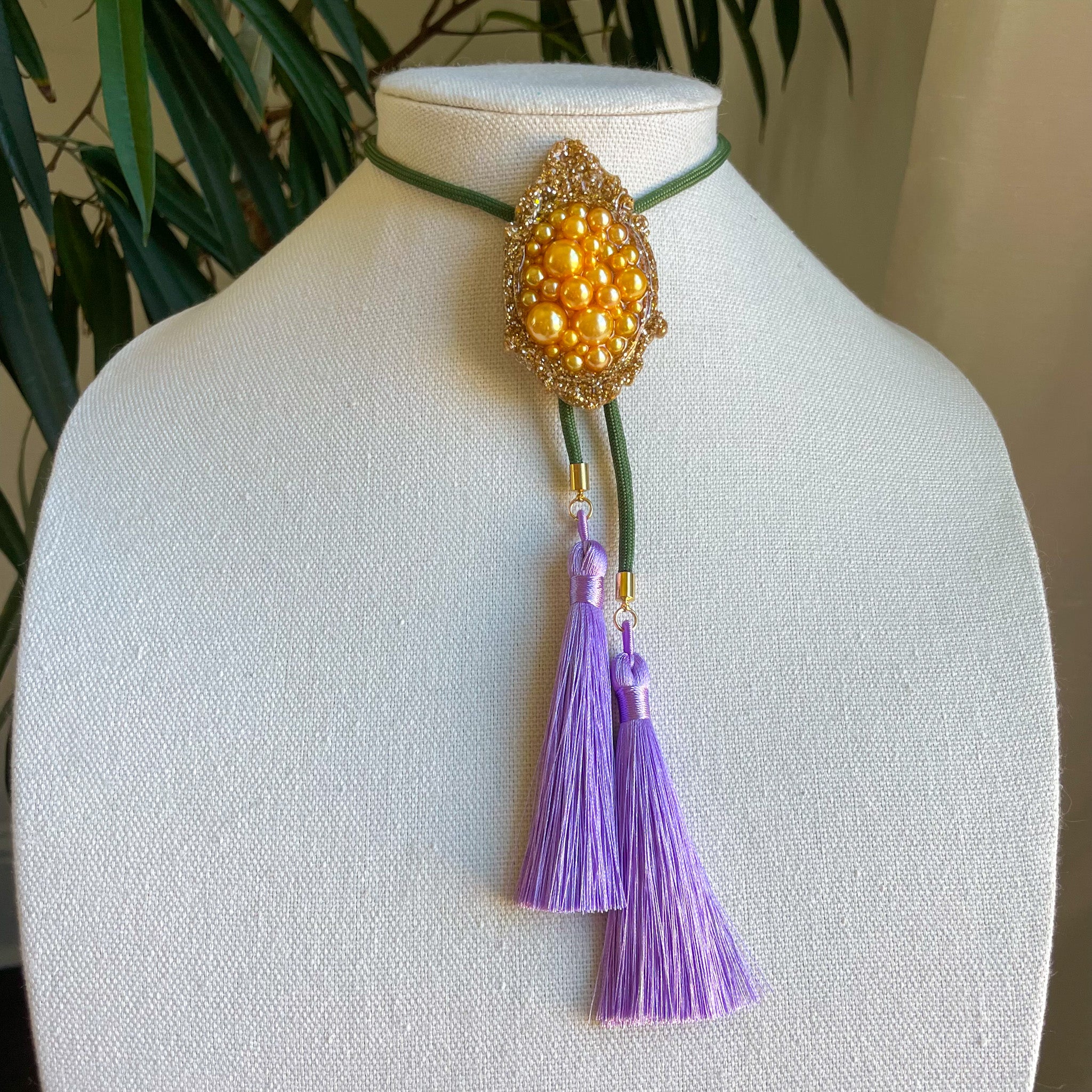 Mardi Gras Bead Bolo No. 3