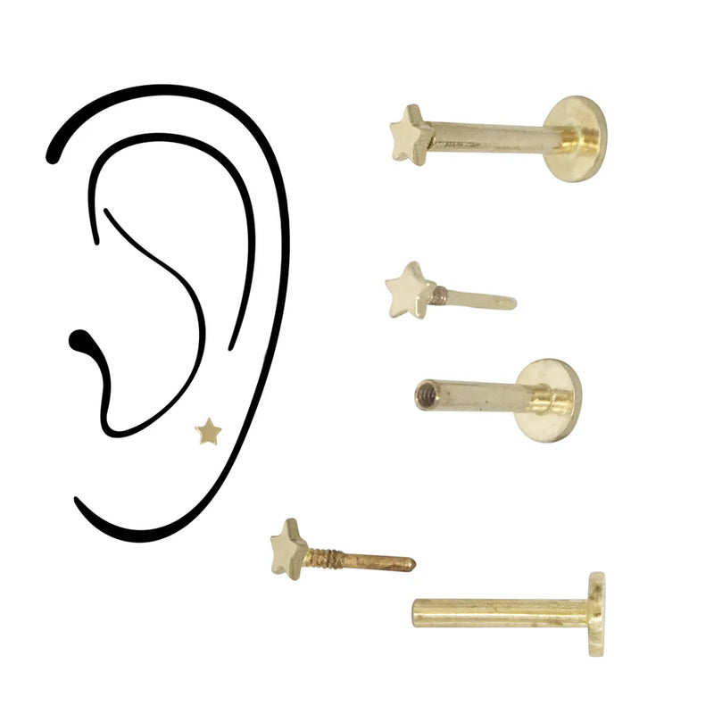 14k Gold Stud Earring