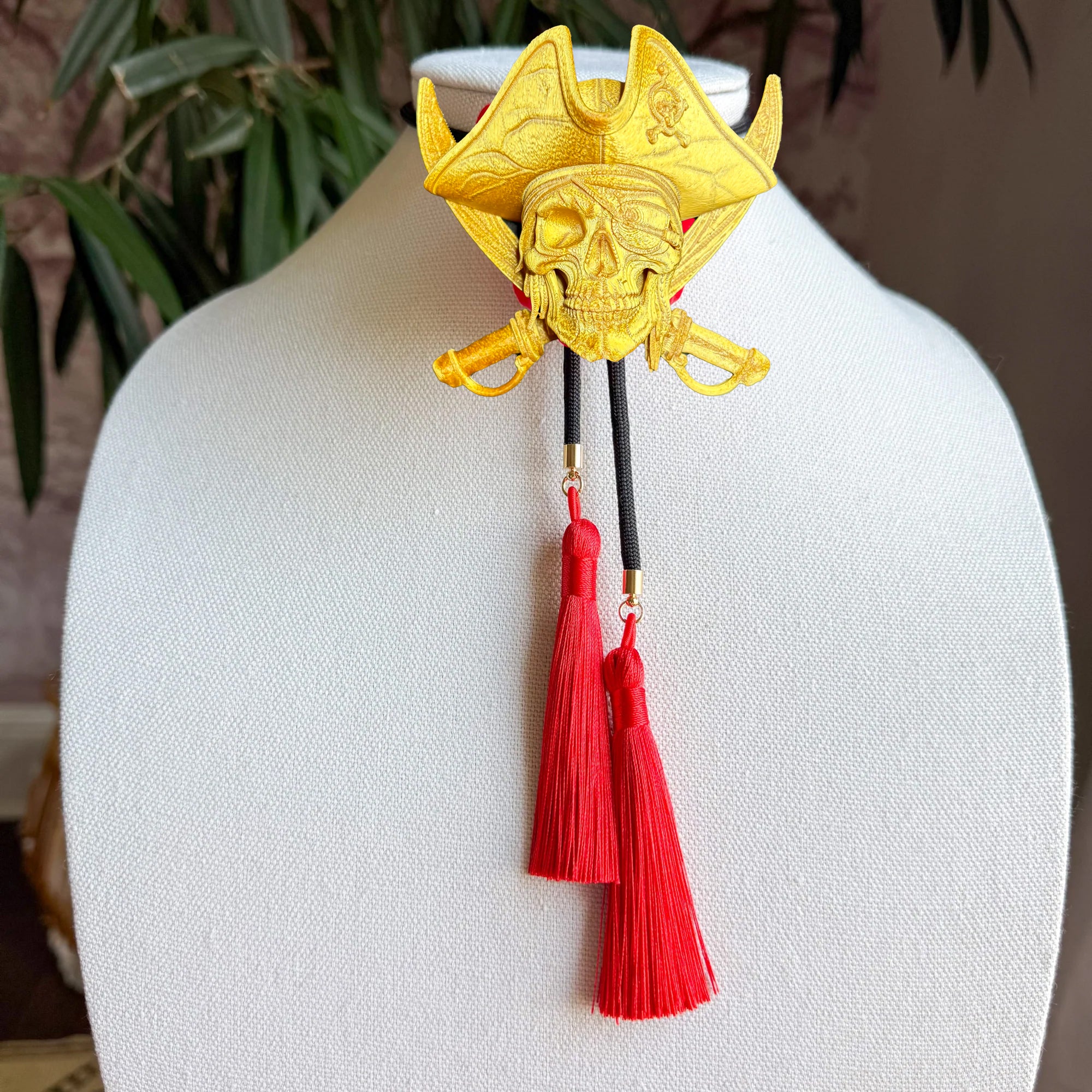 Pirate Bolo Gold with Black & Red