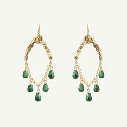 Selene Malachite Earrings Small