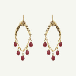 Selene Red Jade Earrings Small