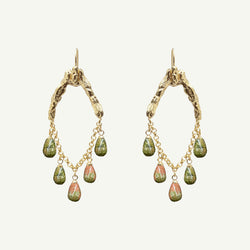 Selene Unakite Jasper Earrings Small