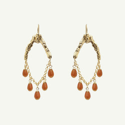 Selene Yellow Jade Earrings Small