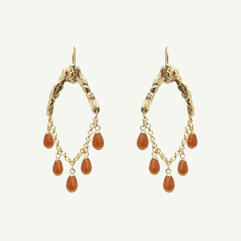 Selene Yellow Jade Earrings Small