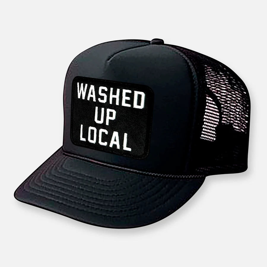 Washed Up Local Black Trucker Hat