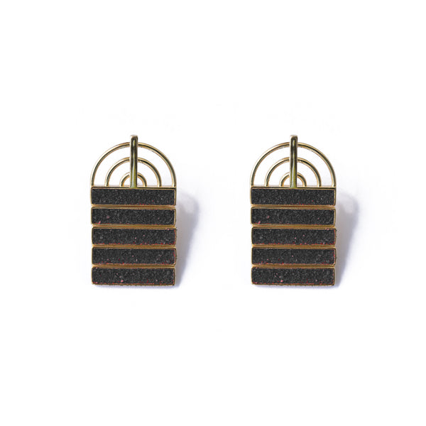 Arcus Window Earrings Black Onyx - SAMPLE SALE