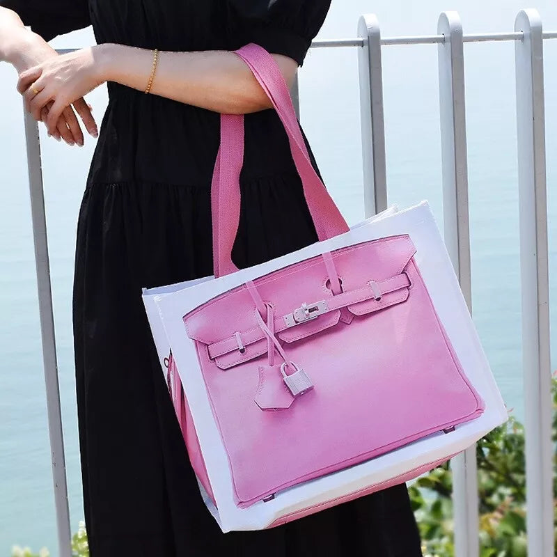 Fake It Till You Tote It Pink Bag