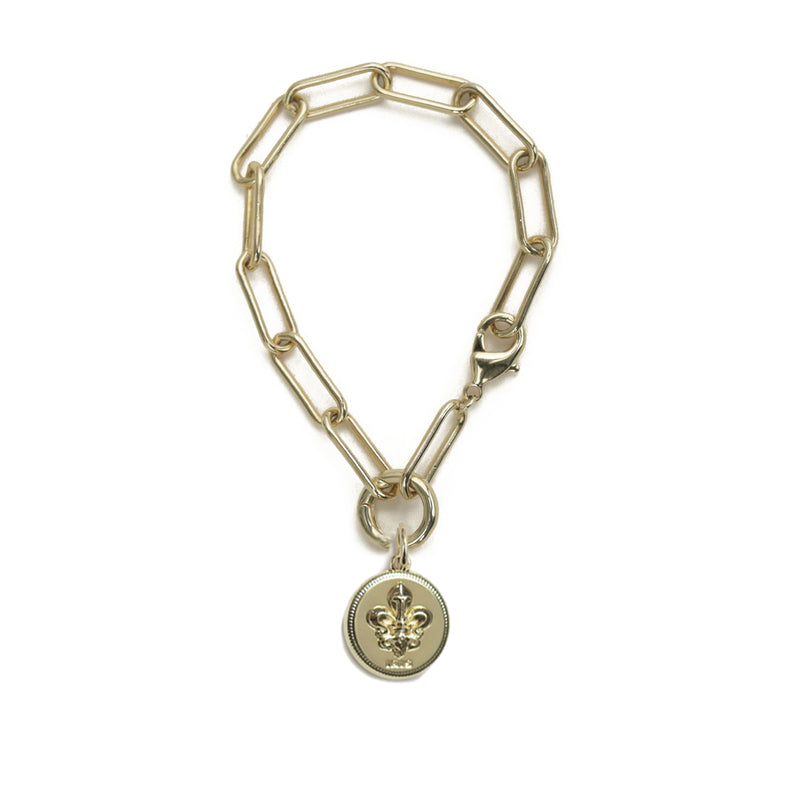 Iris Carondelet Bracelet with Mini St. Charles Pendant