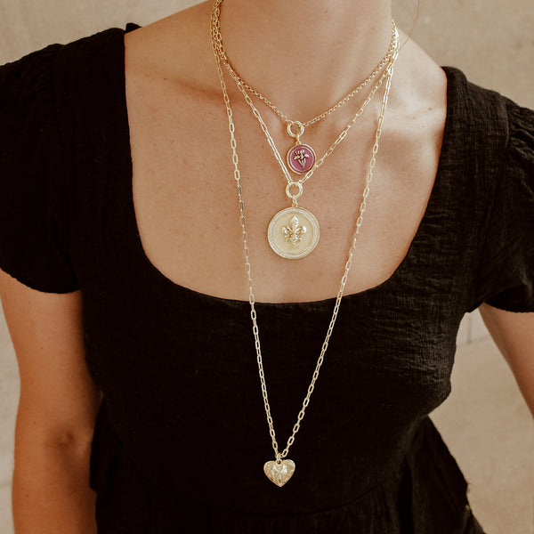 Iris Short Claiborne Necklace with St. Charles Pendant