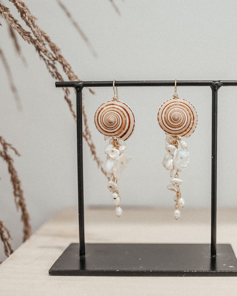Theia Sundial Seashell Earrings