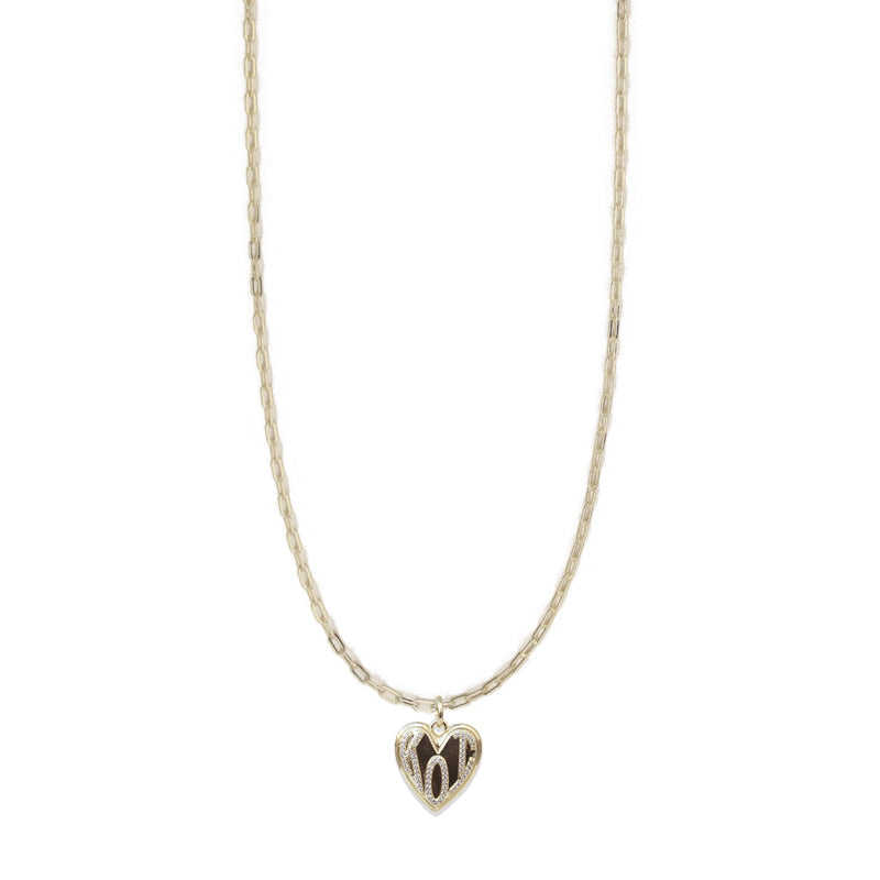 Iris Long Claiborne Necklace with KOI Heart Pendant