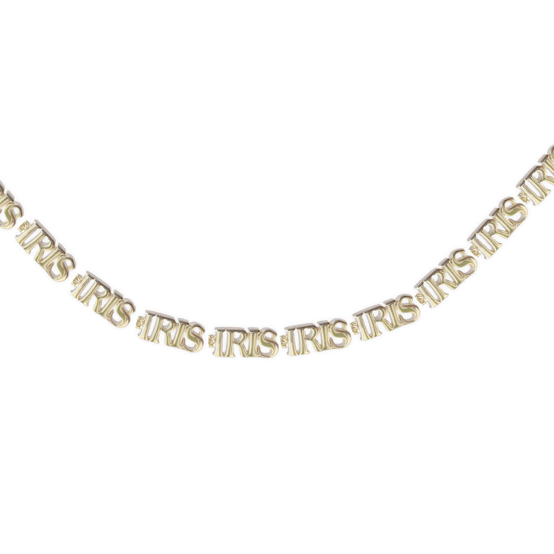 Iris name necklace sale