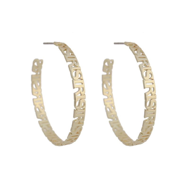 Iris Pageant Hoop Earrings Large