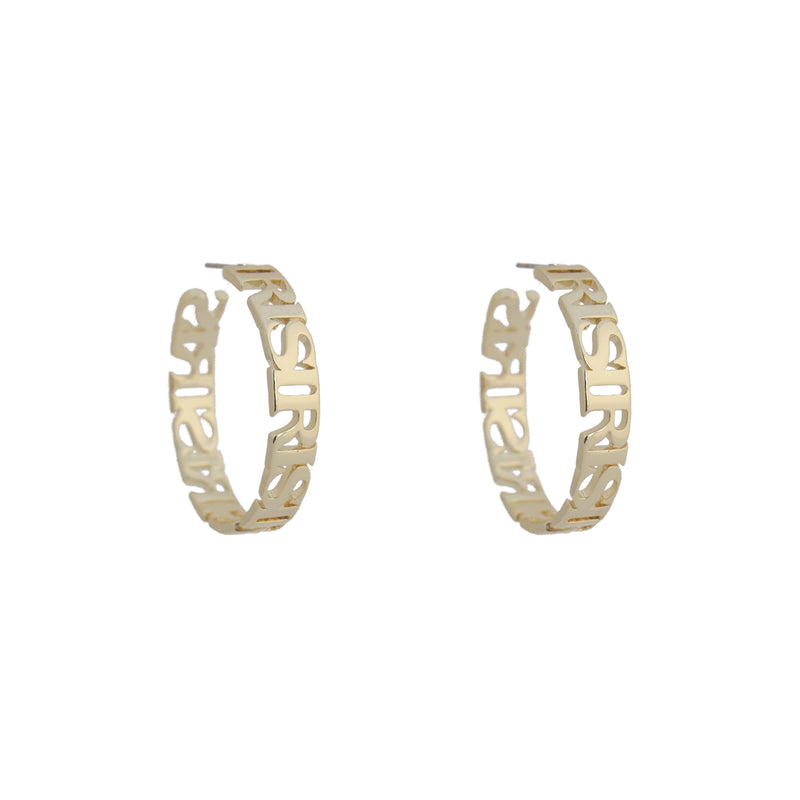 Iris Pageant Hoop Earrings Medium