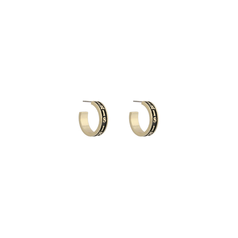 Iris Enamel Vertical Huggie Earrings