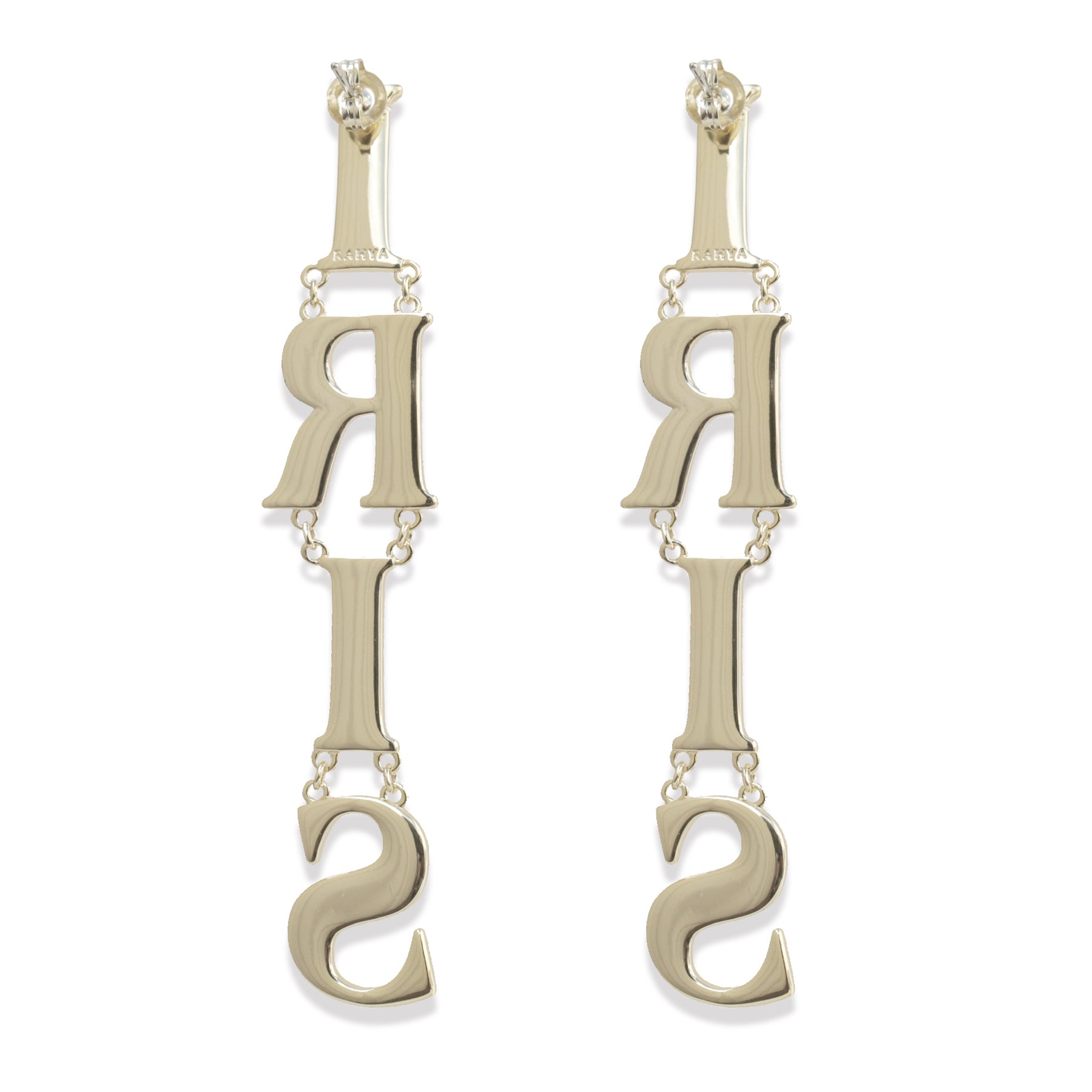 Iris Letters Statement Earrings