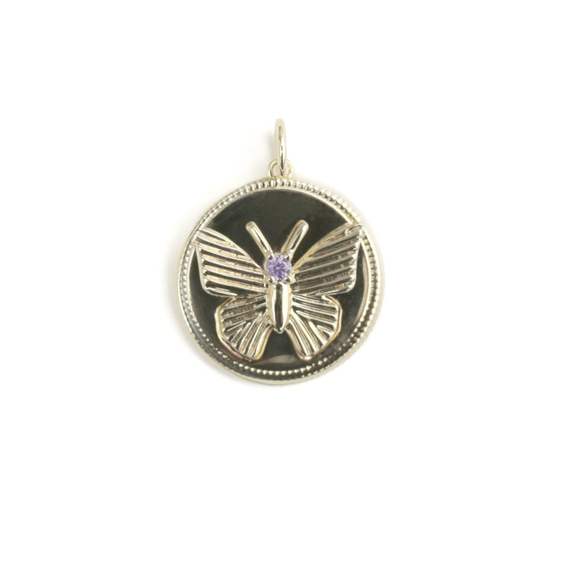 Iris Amethyst Butterfly Pendant