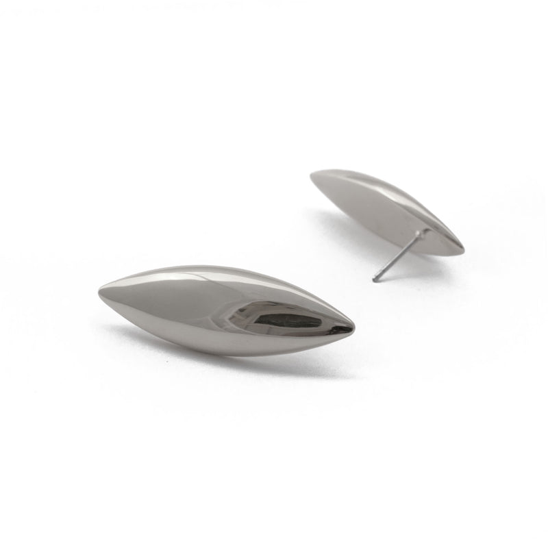 Sage Statement Earrings in Silver