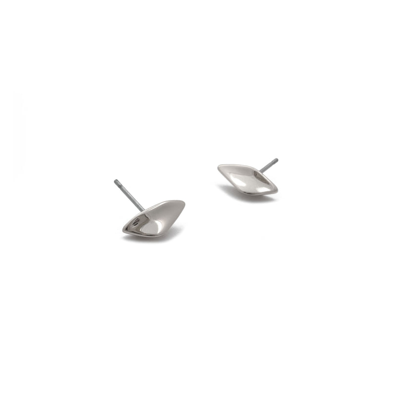 Tide Stud Earrings in Silver